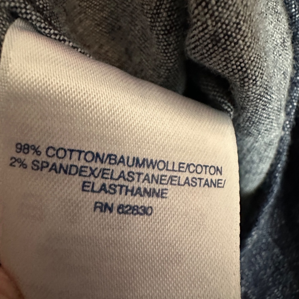 Lands' End Women's 1X Button Front Denim Long Sleeve Top - Picture 5 of 5